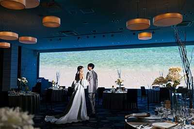 大迫力の映像スクリーン